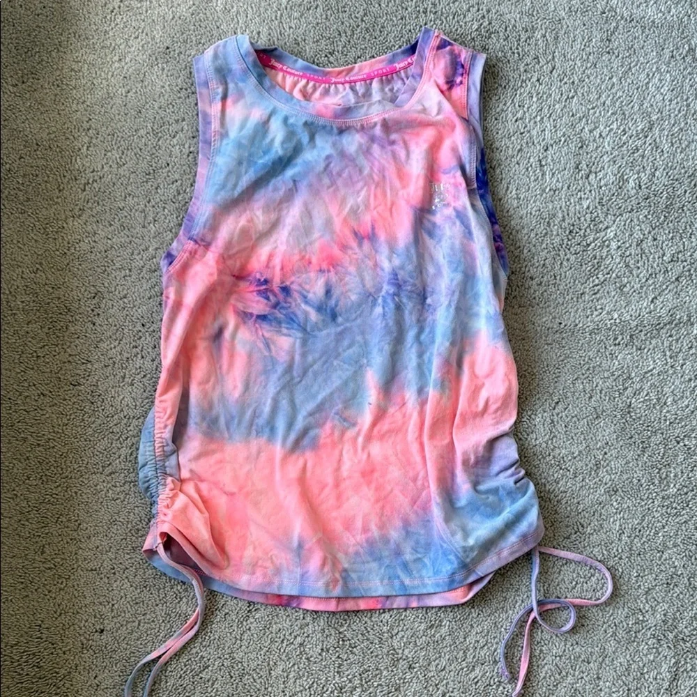 Juicy Couture Sport | Muscle Tee | Size Medium | Pink & Purple Tie-Dye - Picture 1 of 4
